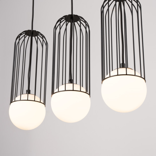 Lampe suspendue Velaela 3L noir