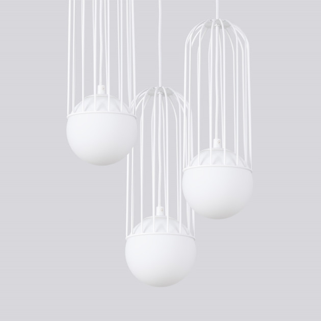 Lampe suspendue Velaela 3P blanc
