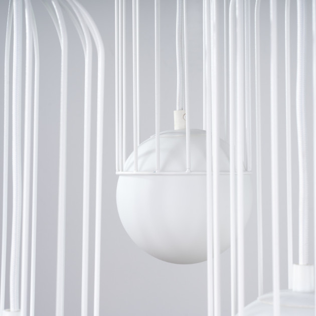 Lampe suspendue Velaela 3P blanc
