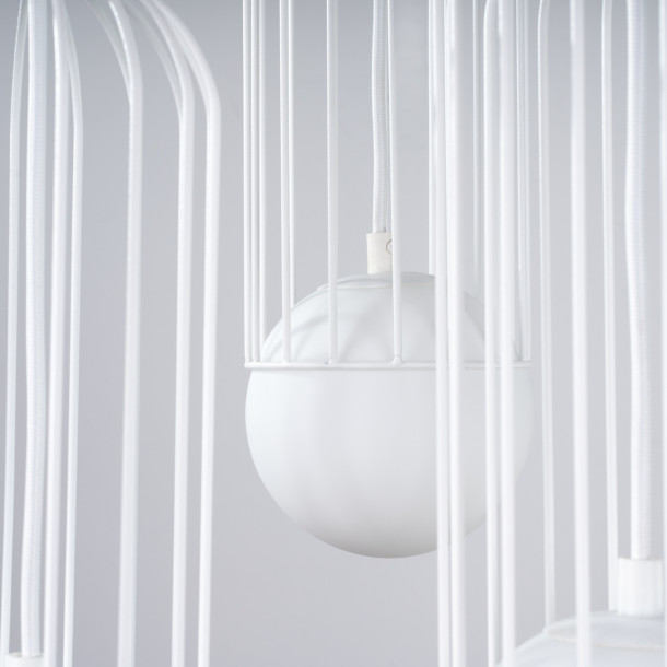 Lampe suspendue Velaela 3P blanc