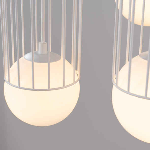 Lampe suspendue Velaela 3P blanc