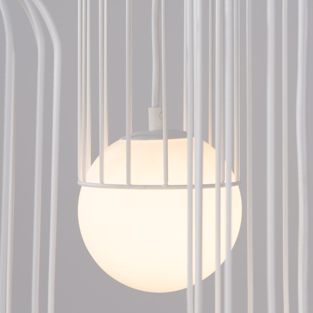 Lampe suspendue Velaela 3P blanc