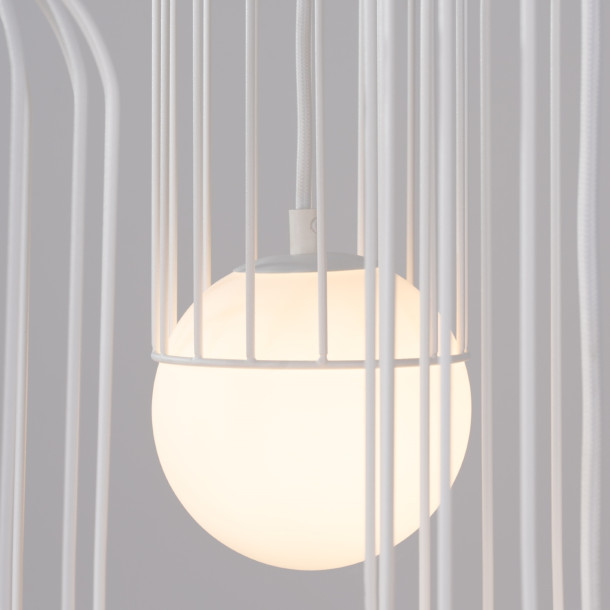 Lampe suspendue Velaela 3P blanc