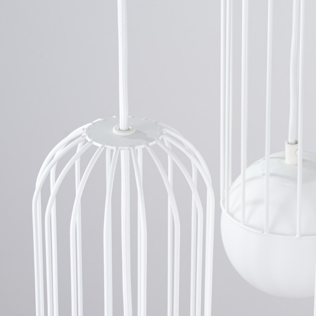 Lampe suspendue Velaela 3P blanc
