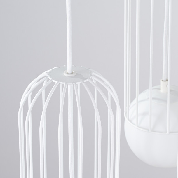 Lampe suspendue Velaela 3P blanc