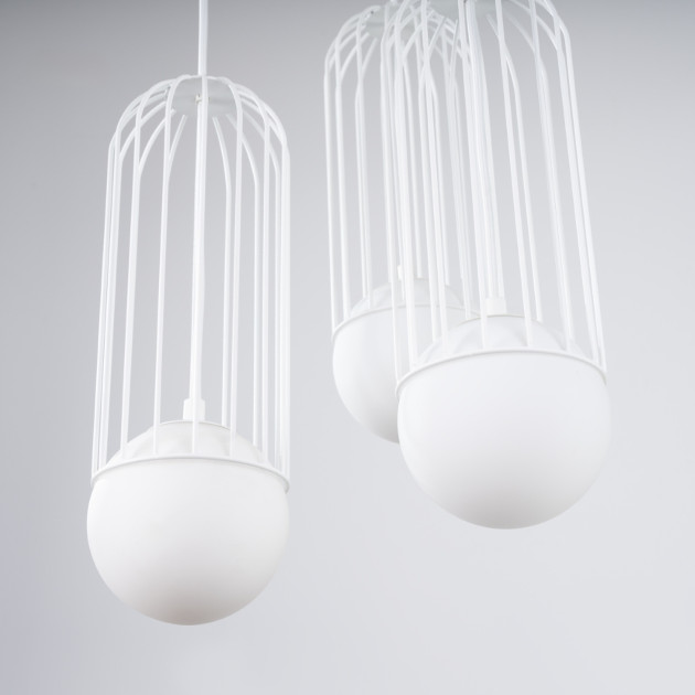 Lampe suspendue Velaela 3P blanc