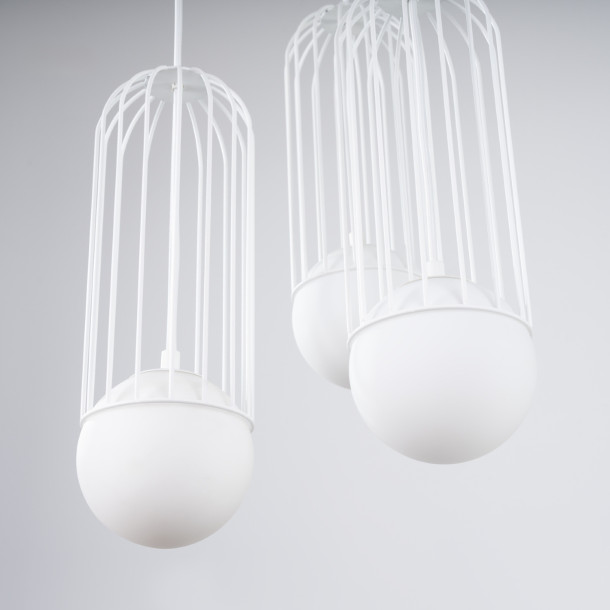 Lampe suspendue Velaela 3P blanc