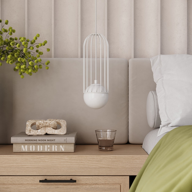 Lampe suspendue Velaela 3P blanc