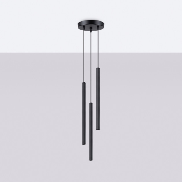 Lampe suspendue Aureyra 3P noir