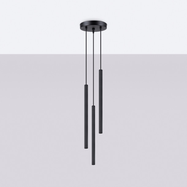 Lampe suspendue Aureyra 3P noir