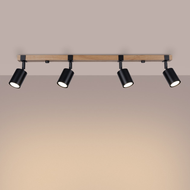 Plafonnier Orera 4L noir