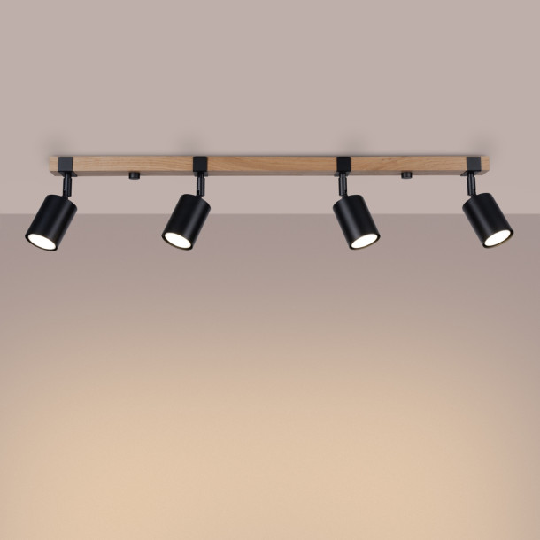 Plafonnier Orera 4L noir