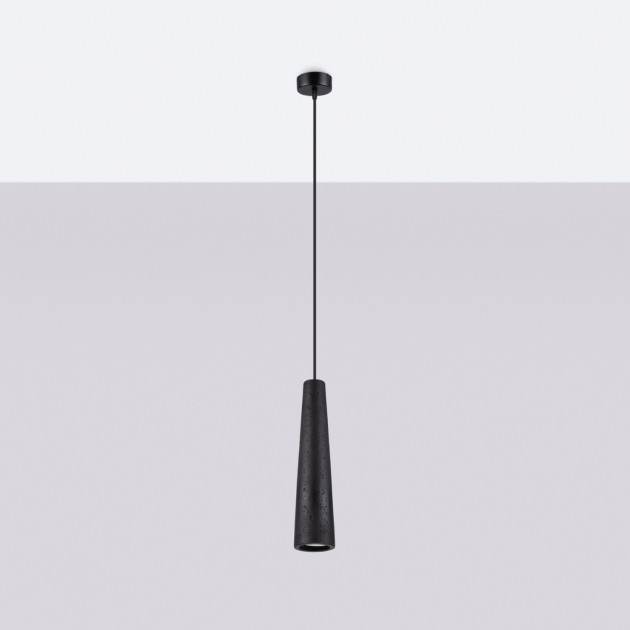 Lampe suspendue Coraona béton noir