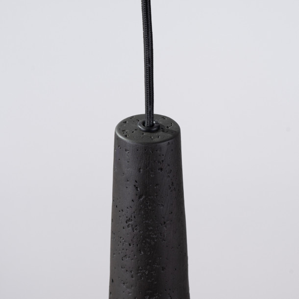Lampe suspendue Coraona béton noir