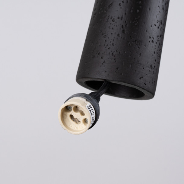 Lampe suspendue Coraona béton noir