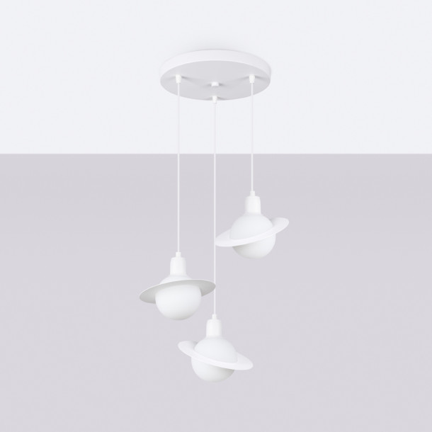 Lampe suspendue Alira 1 blanc