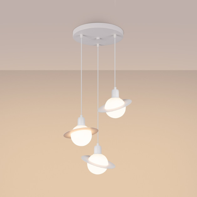 Lampe suspendue Alira 1 blanc