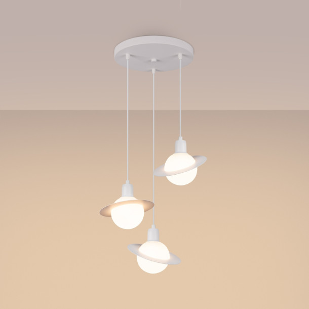 Lampe suspendue Alira 1 blanc