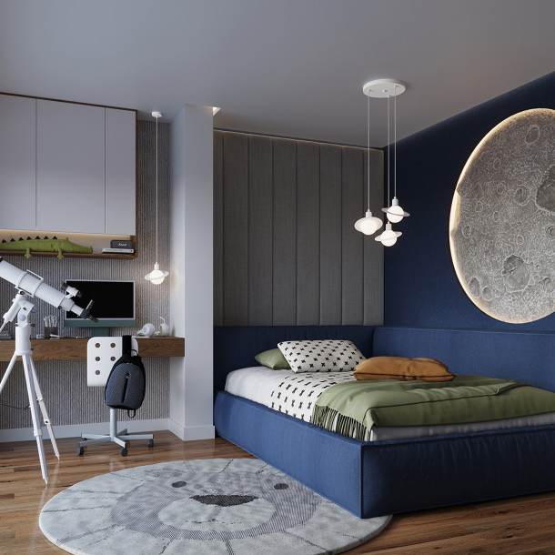 Lampe suspendue Alira 1 blanc