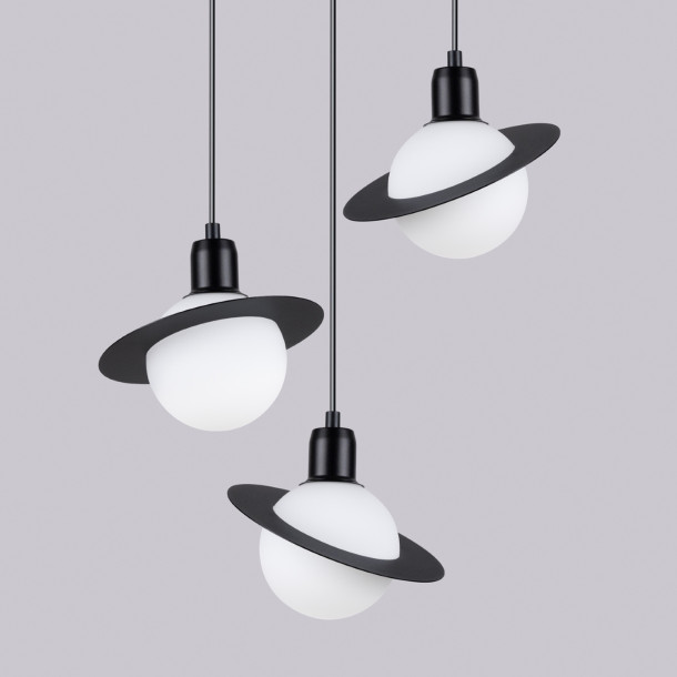 Lampe suspendue Alira 3P noir