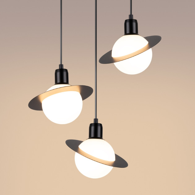 Lampe suspendue Alira 3P noir