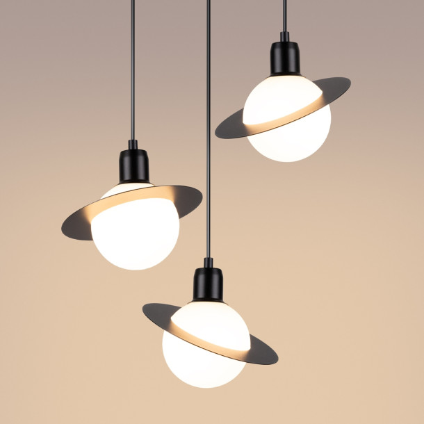 Lampe suspendue Alira 3P noir