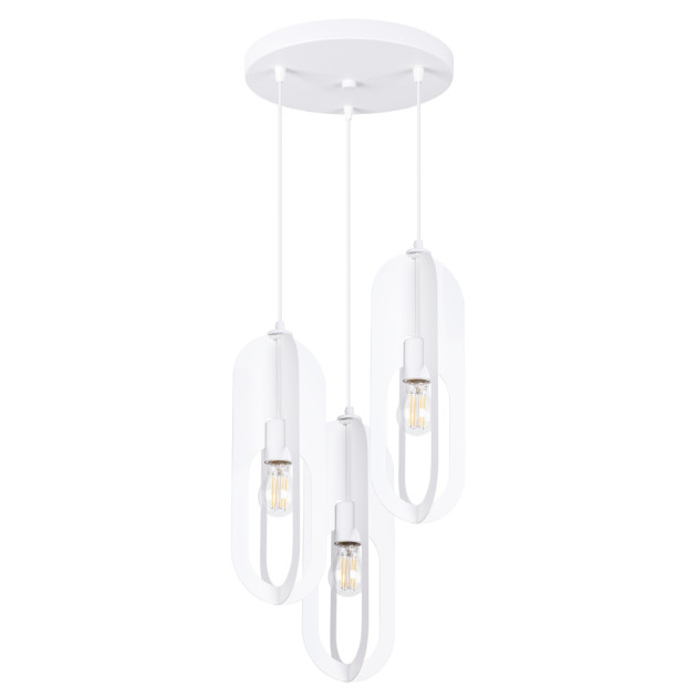 Lampe suspendue Velais 1 blanc