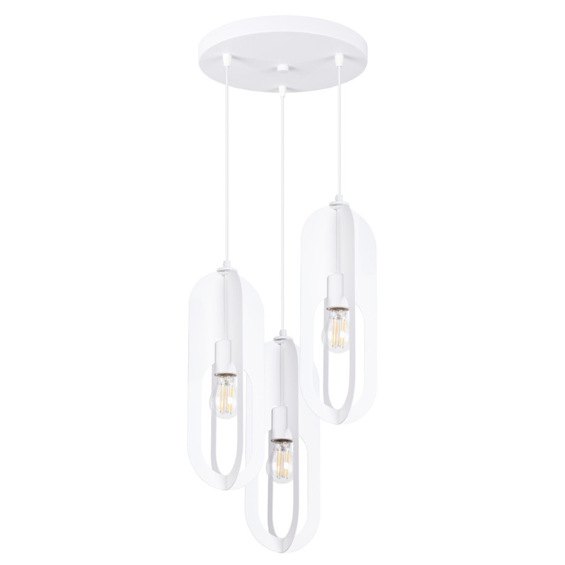 Lampe suspendue Velais 1 blanc
