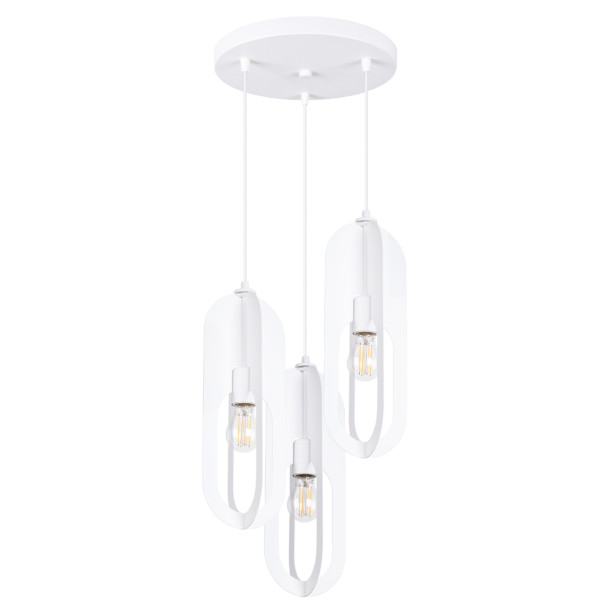 Lampe suspendue Velais 1 blanc