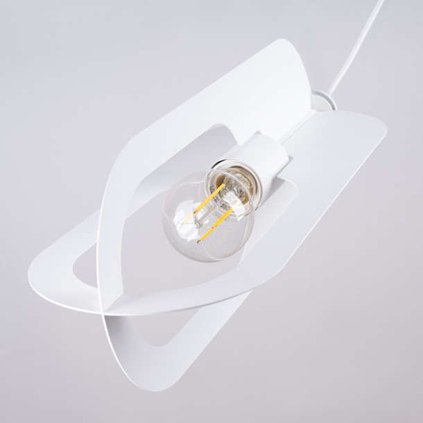 Lampe suspendue Velais 1 blanc