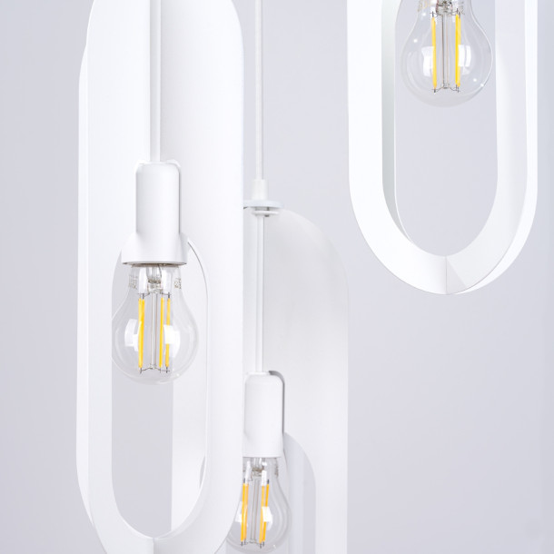 Lampe suspendue Velais 1 blanc