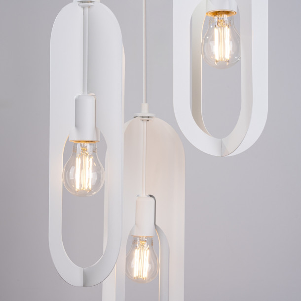 Lampe suspendue Velais 1 blanc