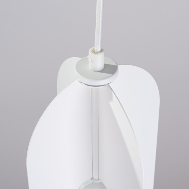 Lampe suspendue Velais 1 blanc