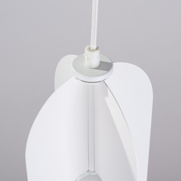 Lampe suspendue Velais 1 blanc