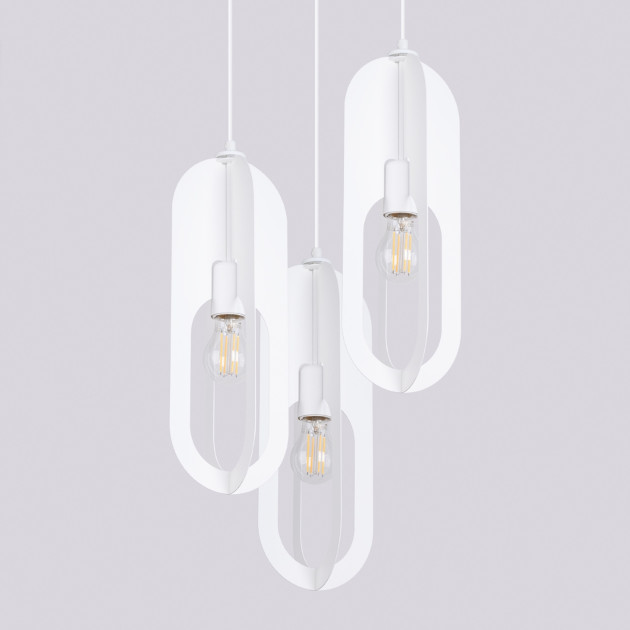 Lampe suspendue Velais 1 blanc