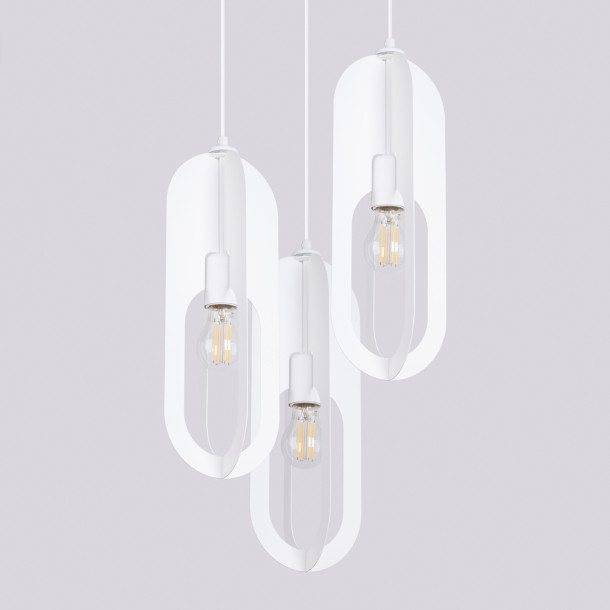 Lampe suspendue Velais 1 blanc