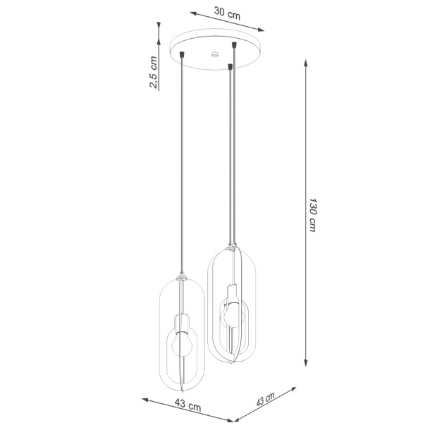 Lampe suspendue Velais 1 blanc