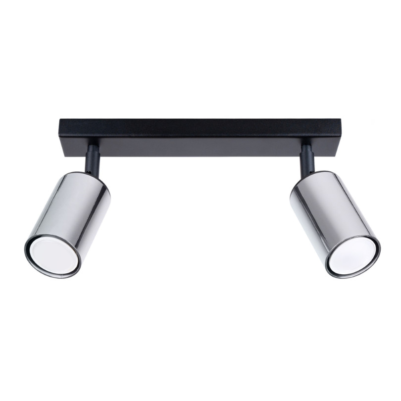 Plafonnier Noraeon 2 noir/chrome