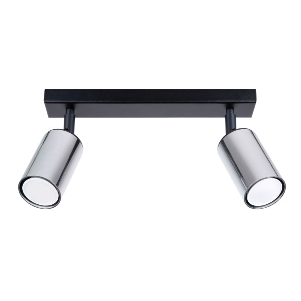 Plafonnier Noraeon 2 noir/chrome