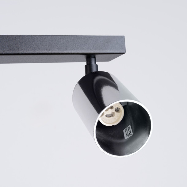 Plafonnier Noraeon 2 noir/chrome