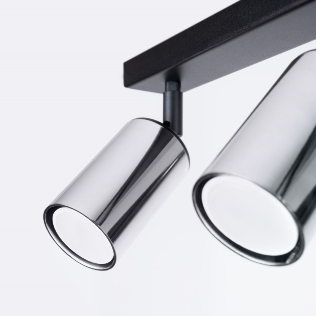 Plafonnier Noraeon 2 noir/chrome
