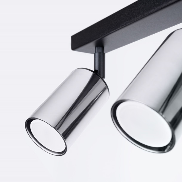 Plafonnier Noraeon 2 noir/chrome