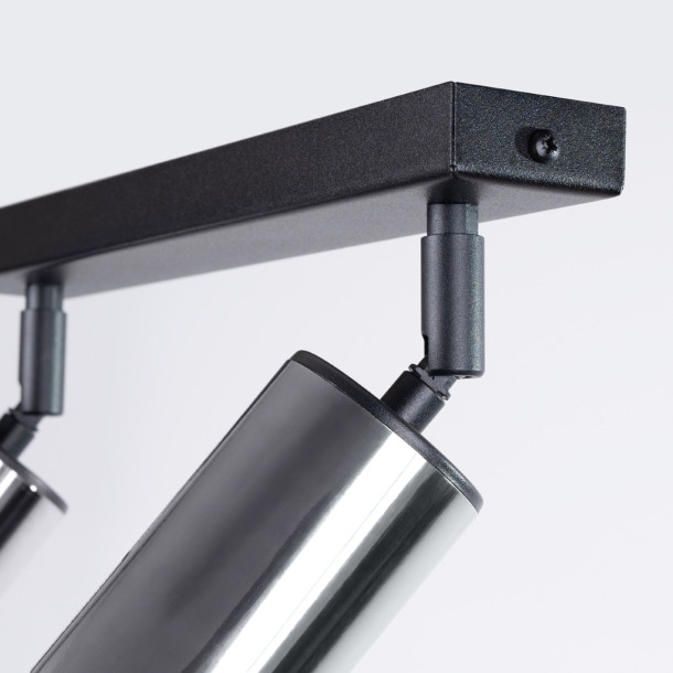 Plafonnier Noraeon 2 noir/chrome