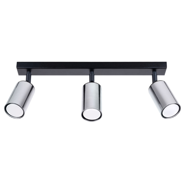 Plafonnier Noraeon 3 noir/chrome