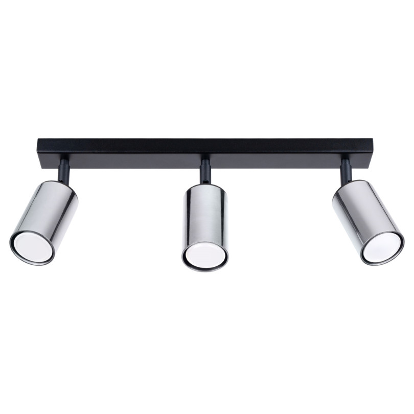 Plafonnier Noraeon 3 noir/chrome