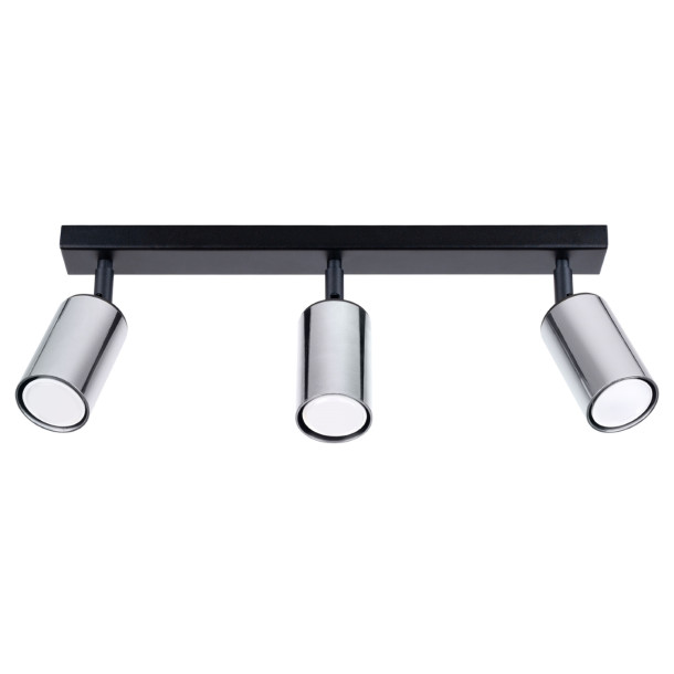 Plafonnier Noraeon 3 noir/chrome