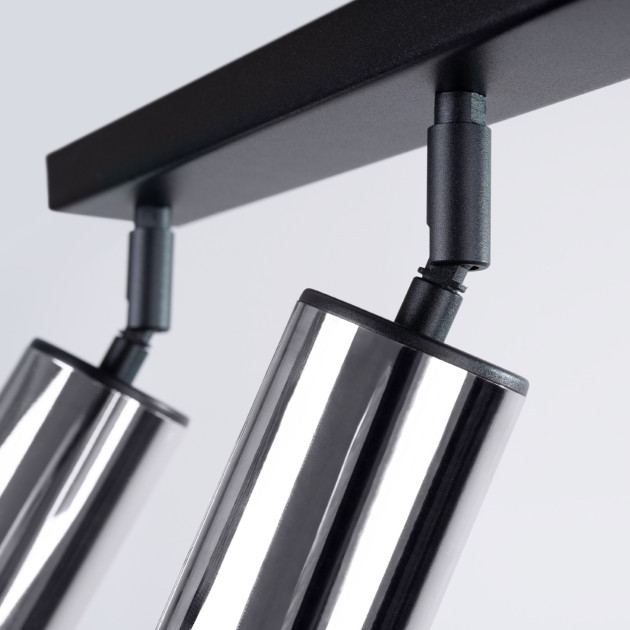 Plafonnier Noraeon 3 noir/chrome