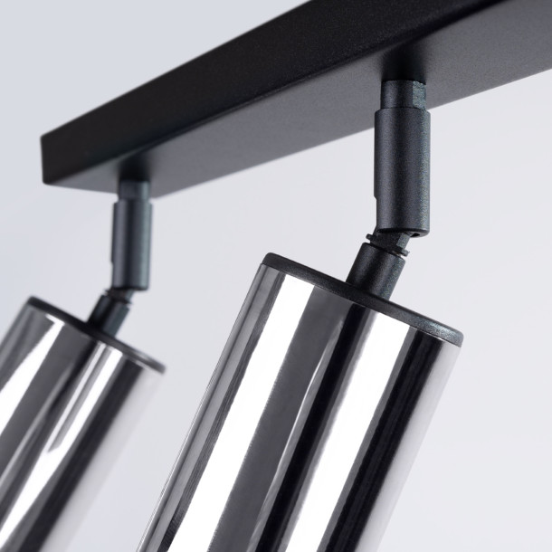 Plafonnier Noraeon 3 noir/chrome