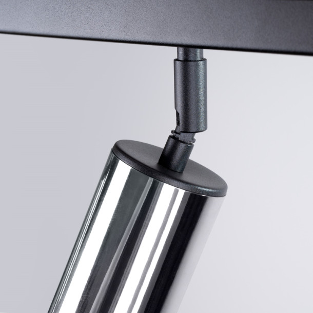 Plafonnier Noraeon 3 noir/chrome