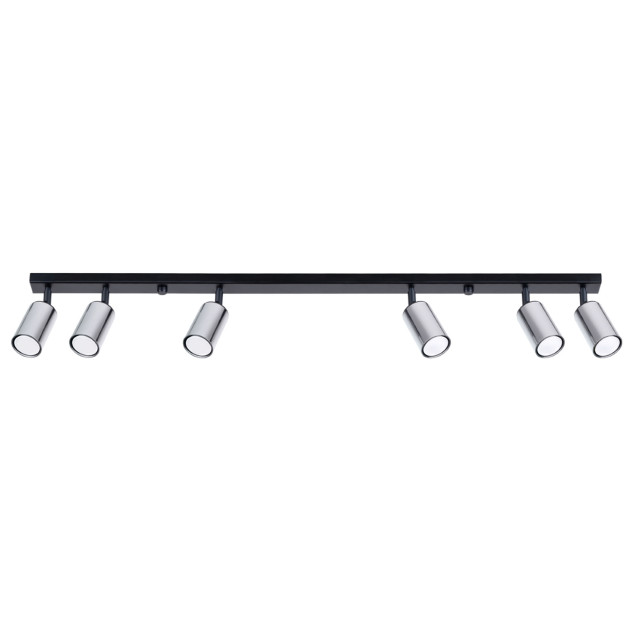 Plafonnier Noraeon 6L noir/chrome